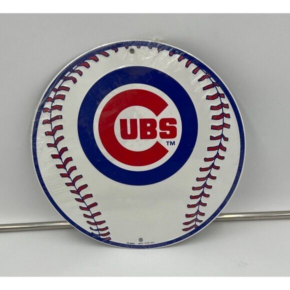 Chicago Cubs MLB Metal Tin Sign 12" Wall Decor Collectible Sports Fan Memorabili - Picture 1 of 2